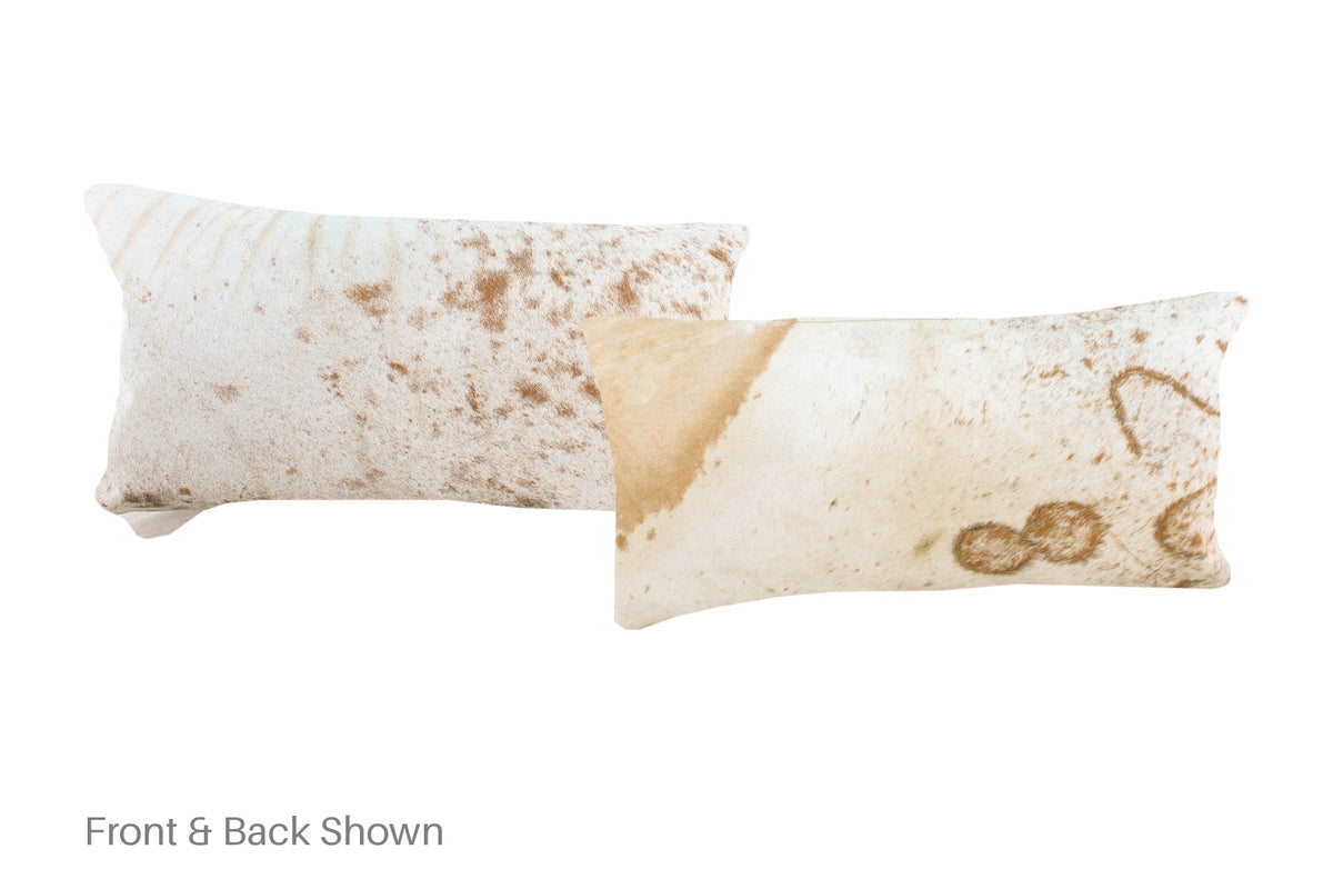 Salt and Pepper Brown Cowhide Pillow #A51429