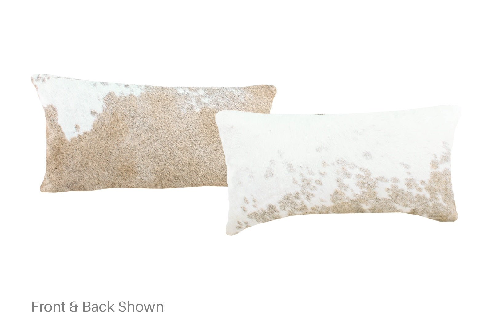Grey with Beige Cowhide Pillow #A51430