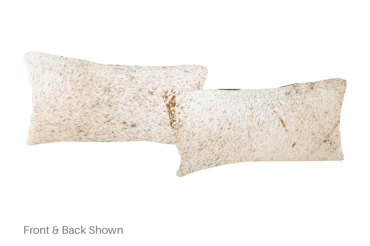 Salt and Pepper Brown Cowhide Pillow #A51435