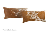 Salt and Pepper Brown Cowhide Pillow 12x22 #A51437 by Hudson Hides