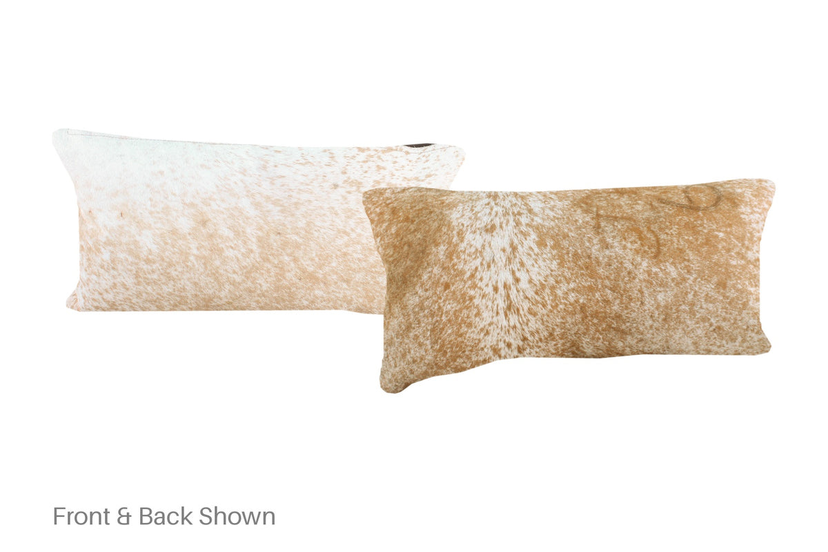 Salt and Pepper Brown Cowhide Pillow #A51443