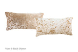 Salt and Pepper Brown Cowhide Pillow 12x22 #A51446 by Hudson Hides