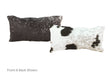 Black and White Cowhide Pillow 12x22 #A51447 by Hudson Hides