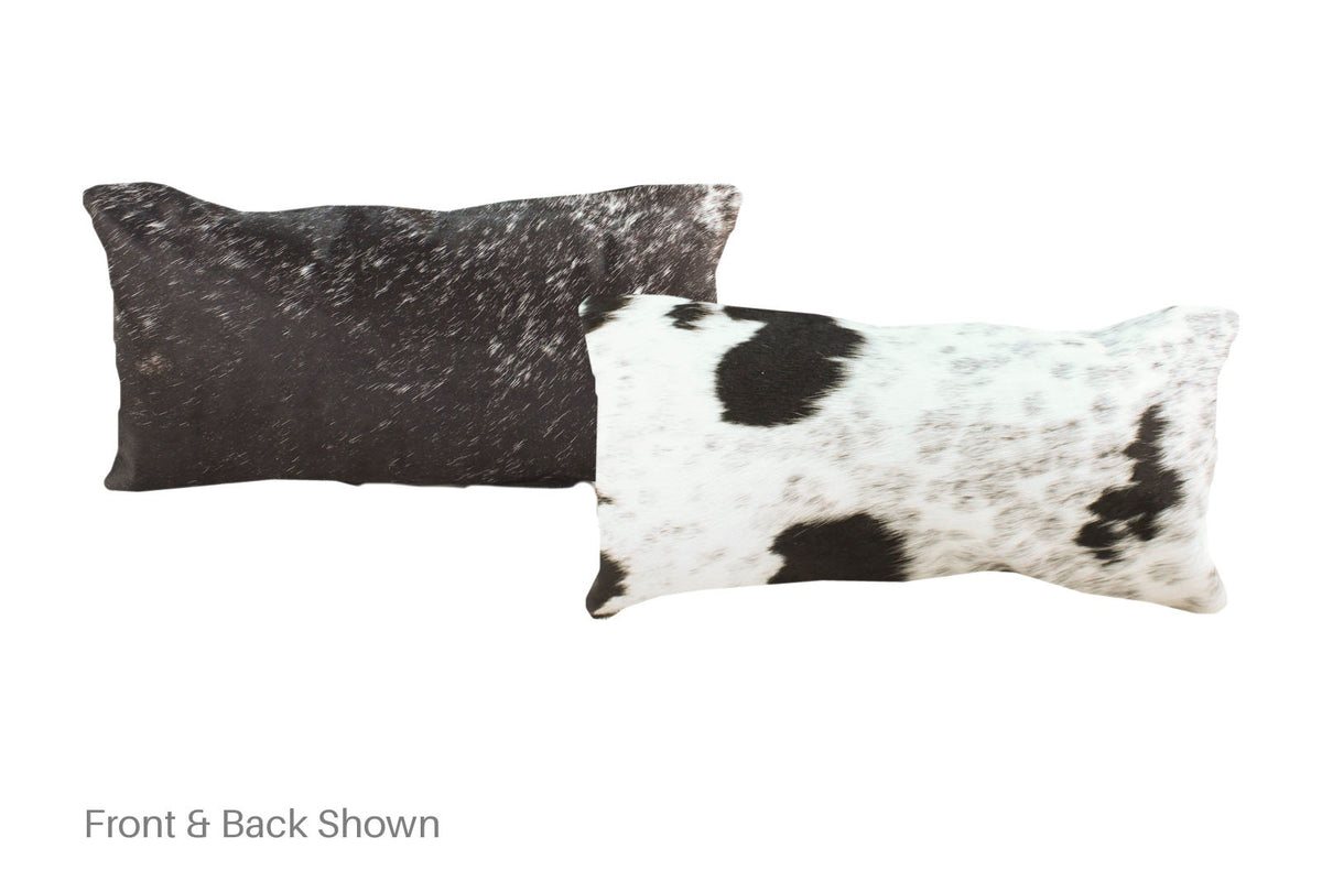 Black and White Cowhide Pillow #A51447