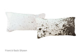 Salt and Pepper Black Cowhide Pillow 12x22 #A51448 by Hudson Hides