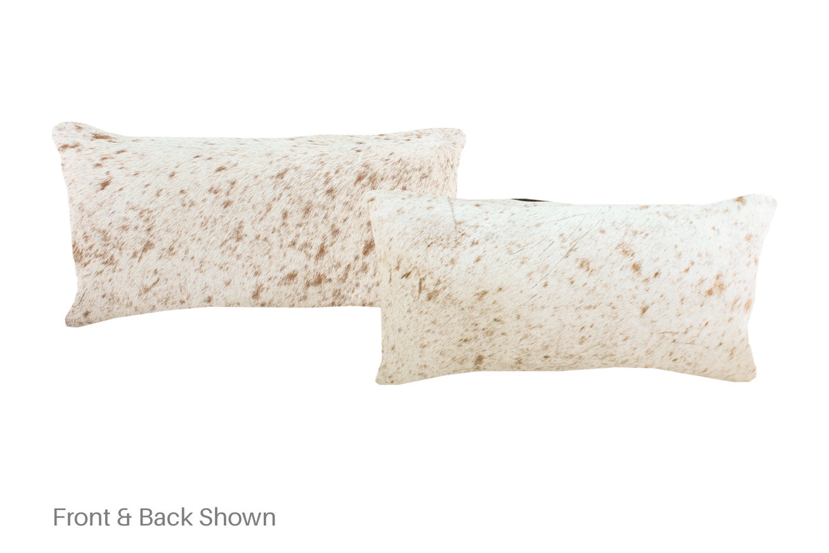 Salt and Pepper Brown Cowhide Pillow #A51449
