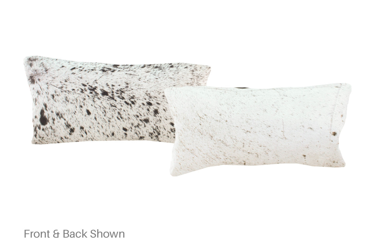Salt and Pepper Black Cowhide Pillow #A51452
