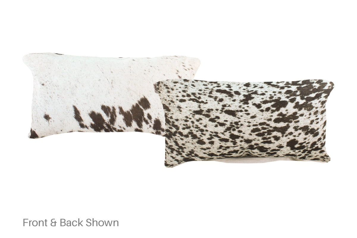 Salt and Pepper Black Cowhide Pillow #A51454