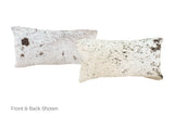 Salt and Pepper Black Cowhide Pillow 12x22 #A51457 by Hudson Hides