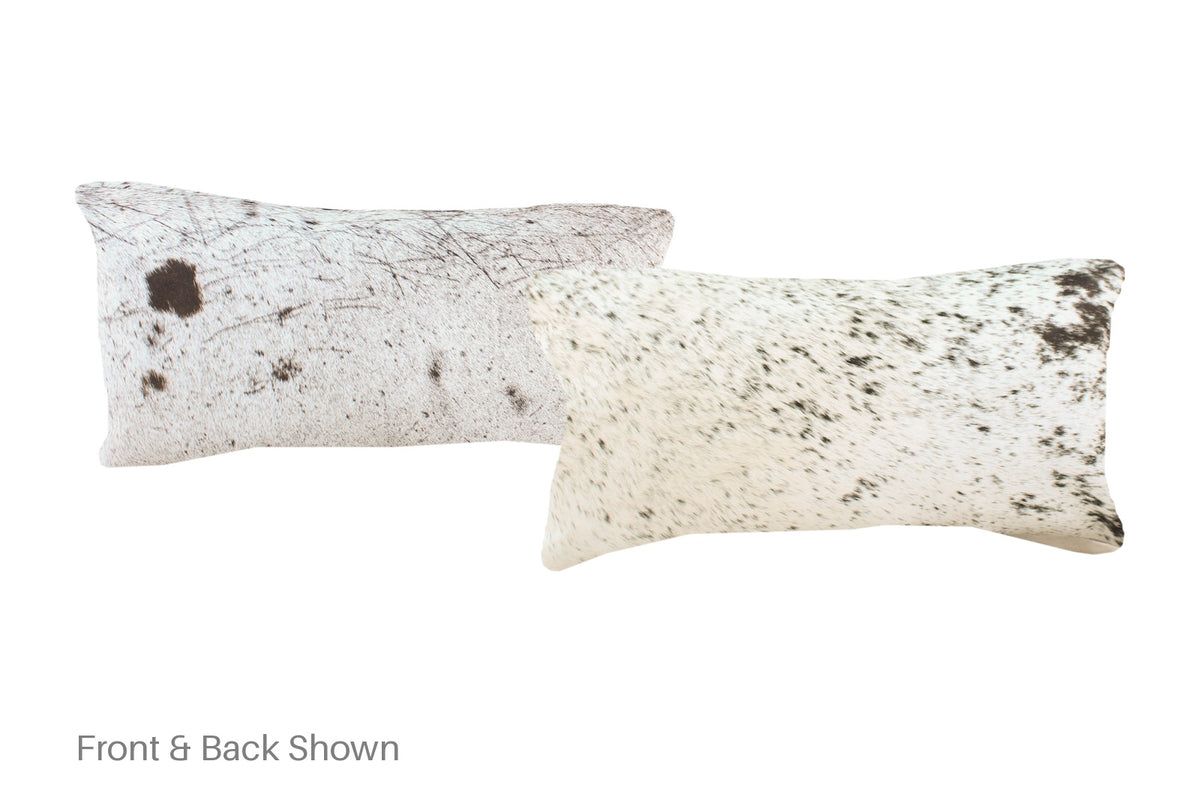 Salt and Pepper Black Cowhide Pillow #A51457