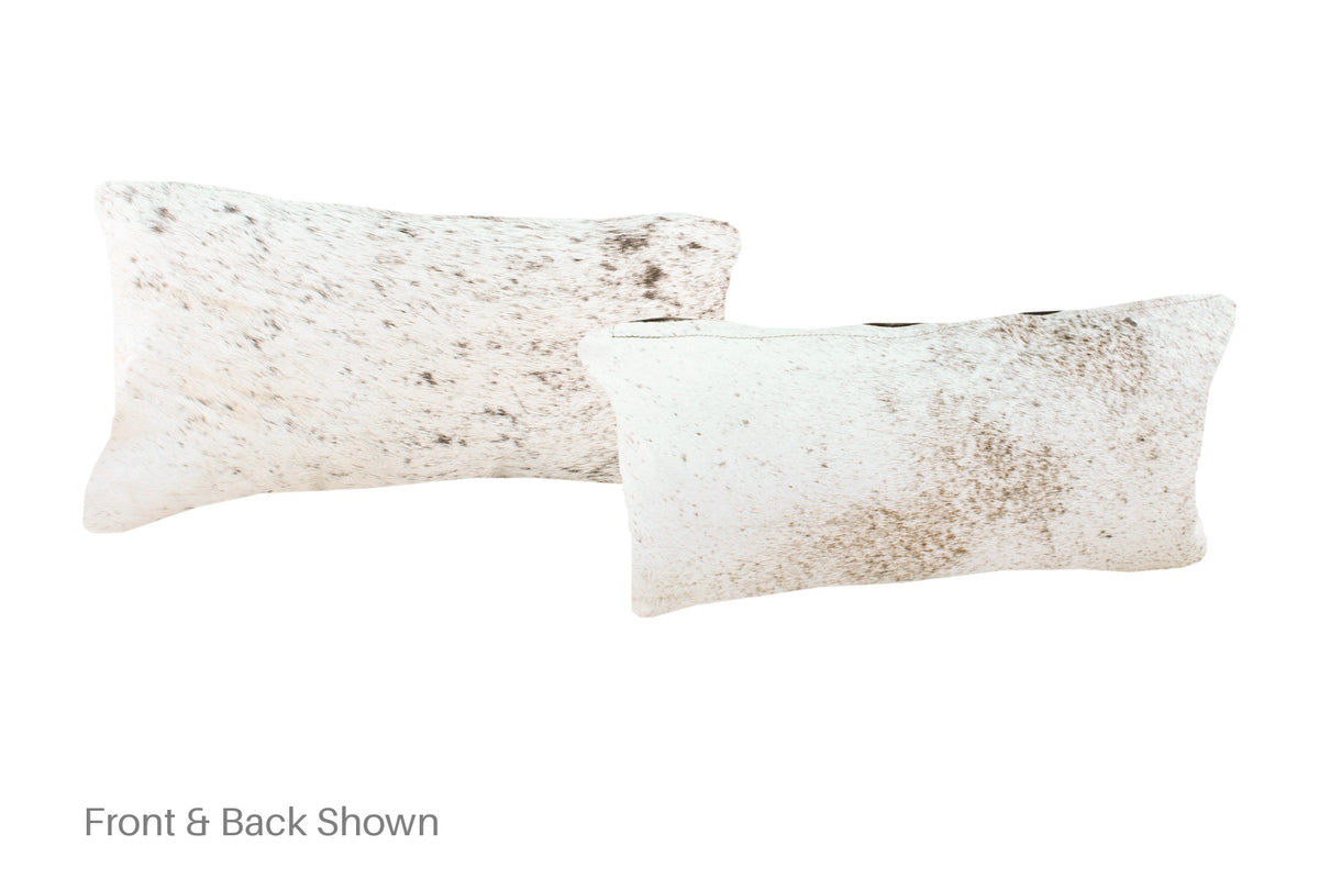 Salt and Pepper Brown Cowhide Pillow #A51460