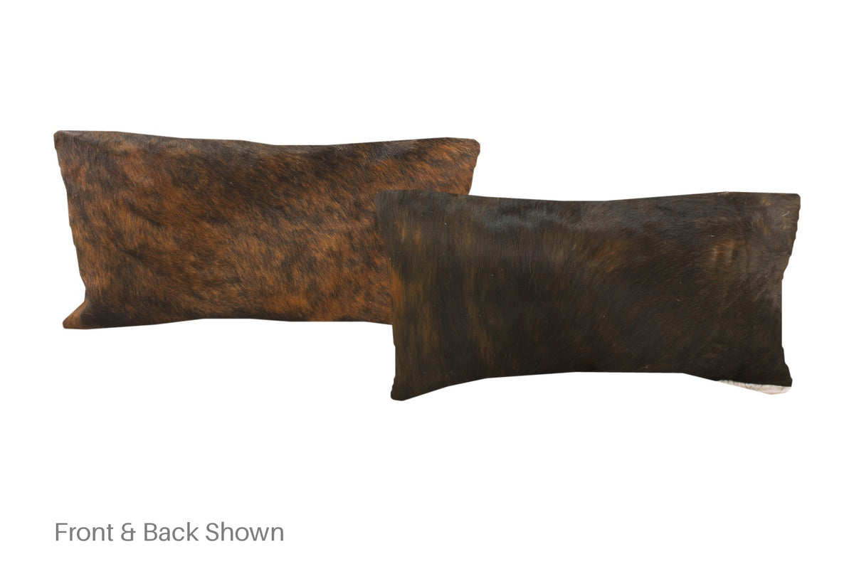 Dark Brindle Cowhide Pillow #A51479