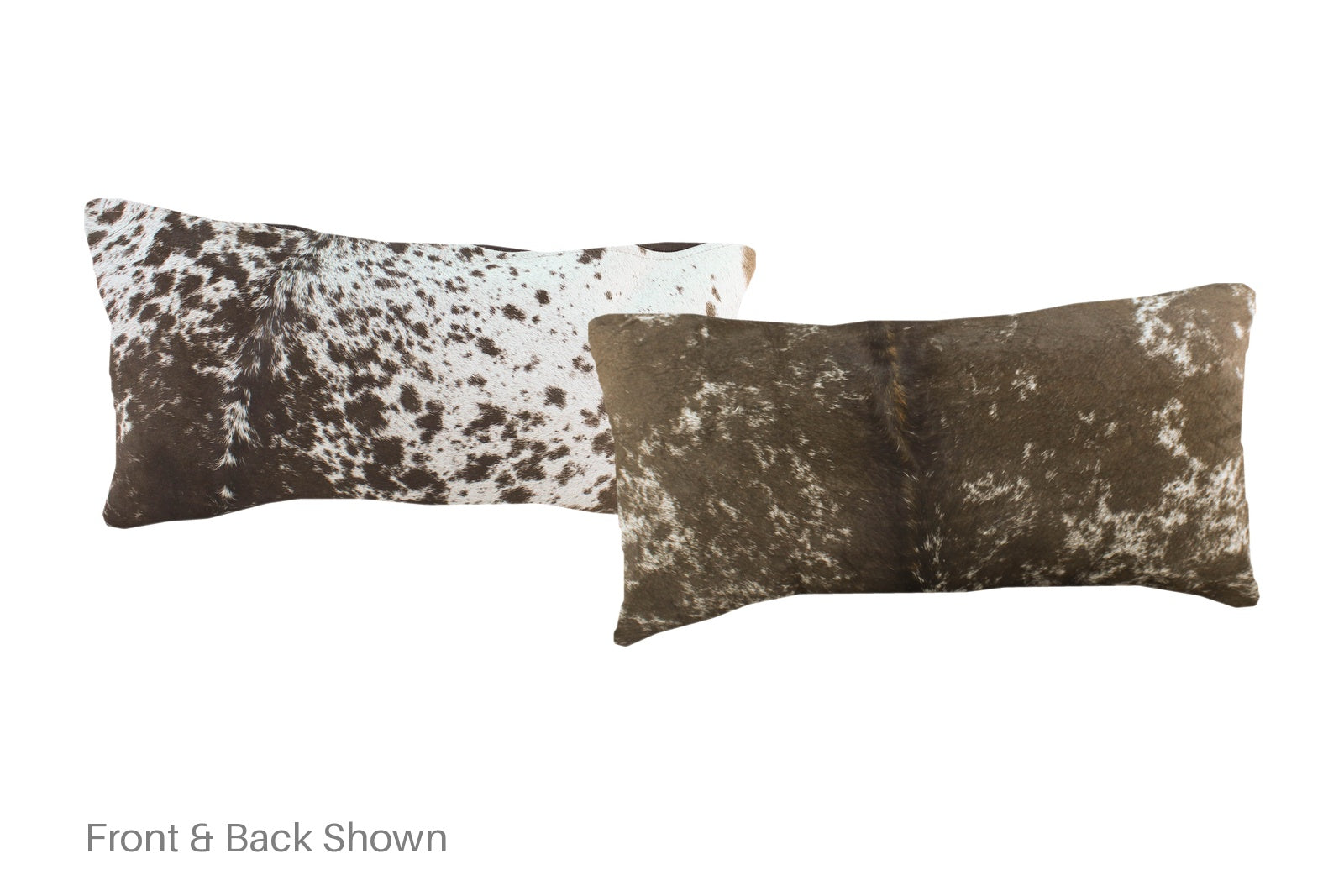 Salt and Pepper Brown Cowhide Pillow #A51481