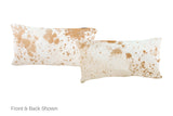 Beige and White Cowhide Pillow 12x22 #A51482 by Hudson Hides