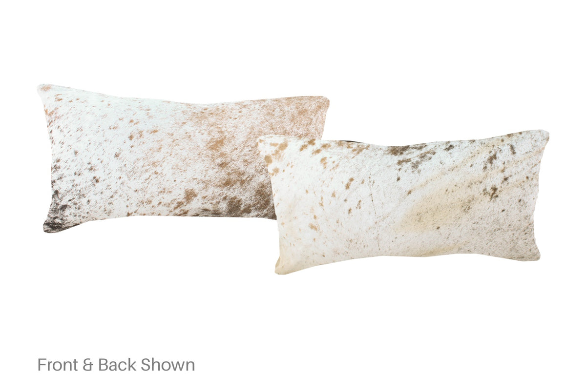 Salt and Pepper Brown Cowhide Pillow #A51484