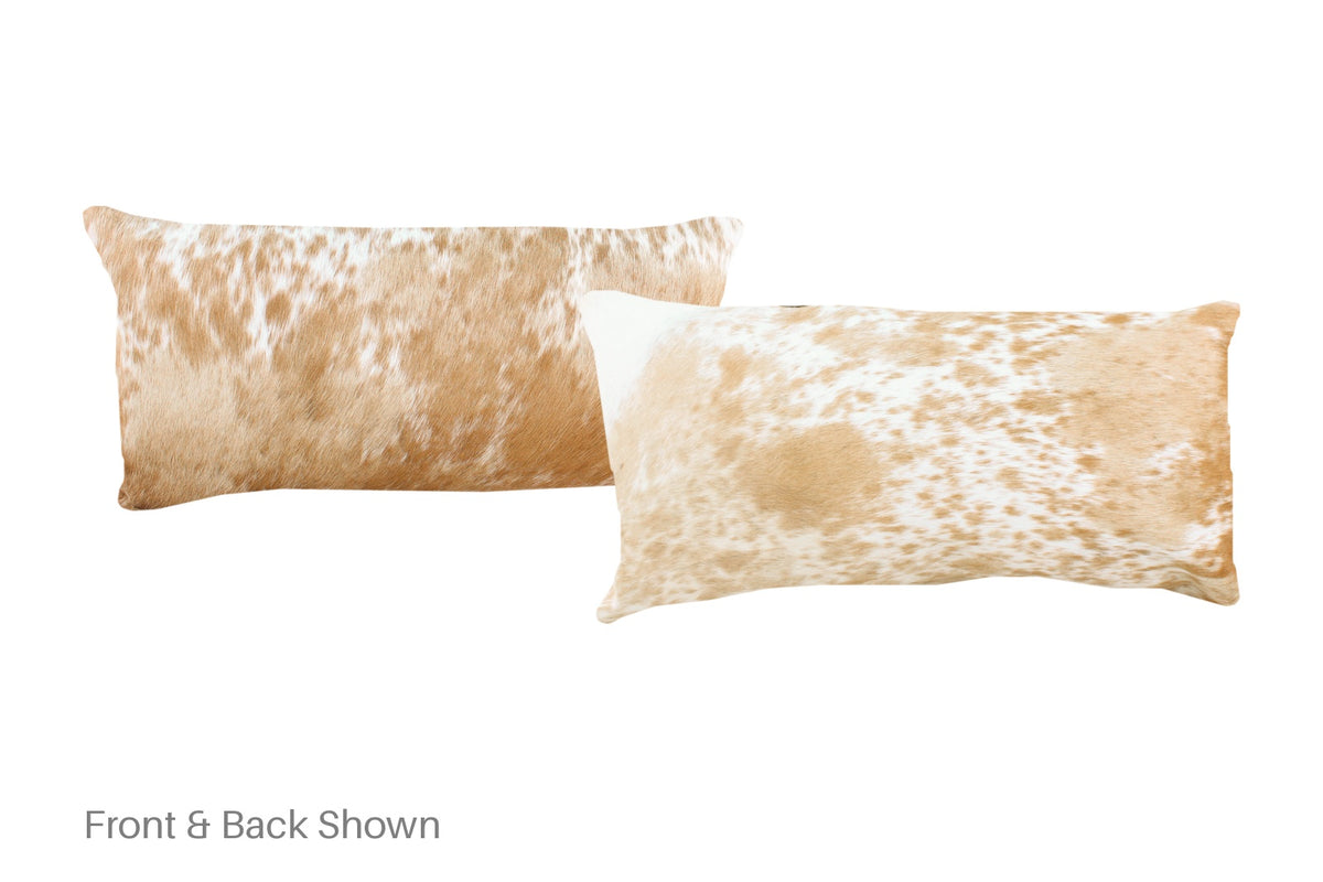 Salt and Pepper Brown Cowhide Pillow #A51486