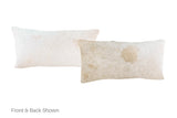 Grey with Beige Cowhide Pillow 12x22 #A51488 by Hudson Hides