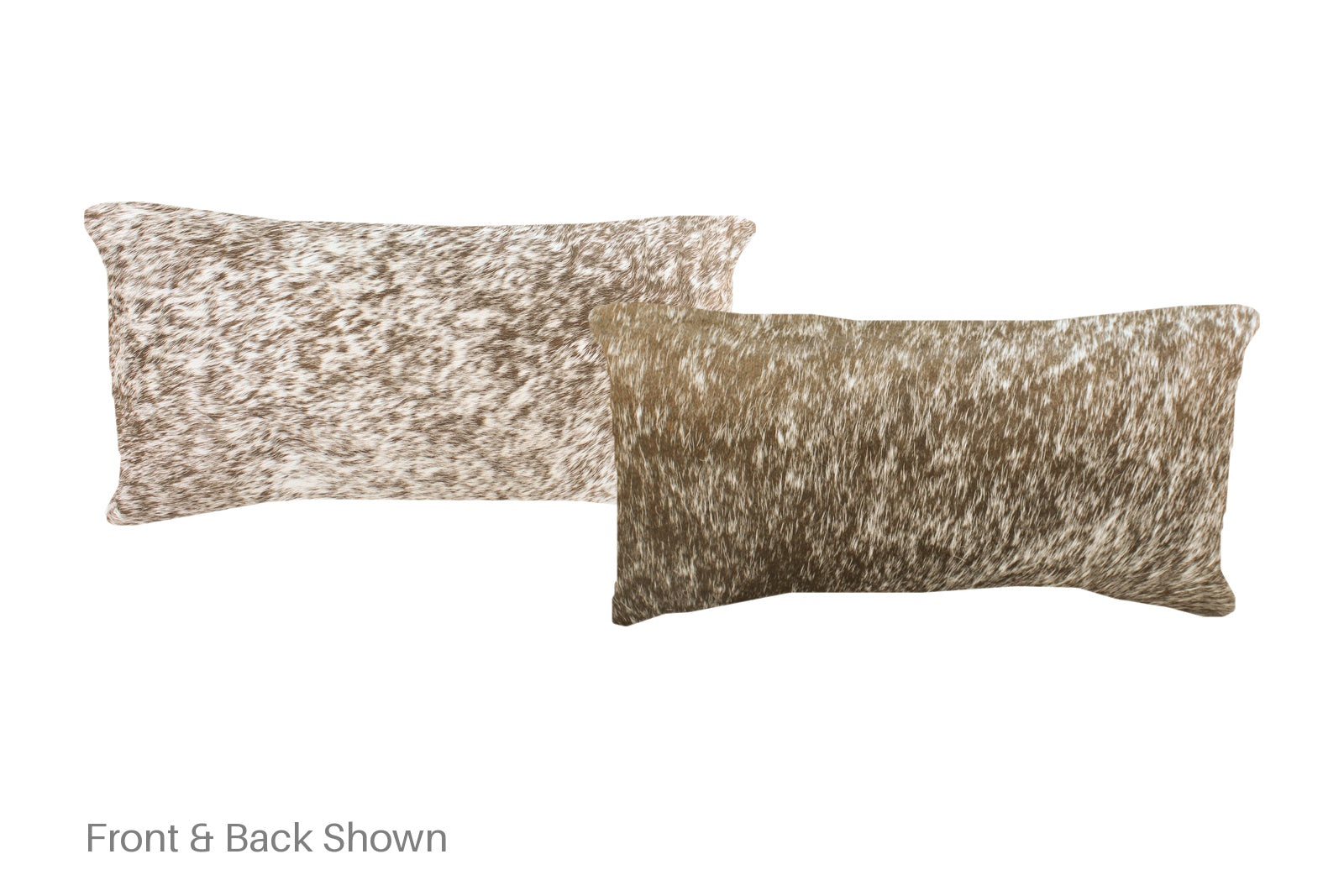 Salt and Pepper Brown Cowhide Pillow #A51490