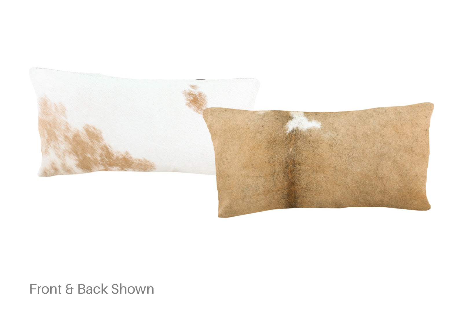 Beige and White Cowhide Pillow #A51491