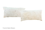 Salt and Pepper Black Cowhide Pillow 12x22 #A51494 by Hudson Hides