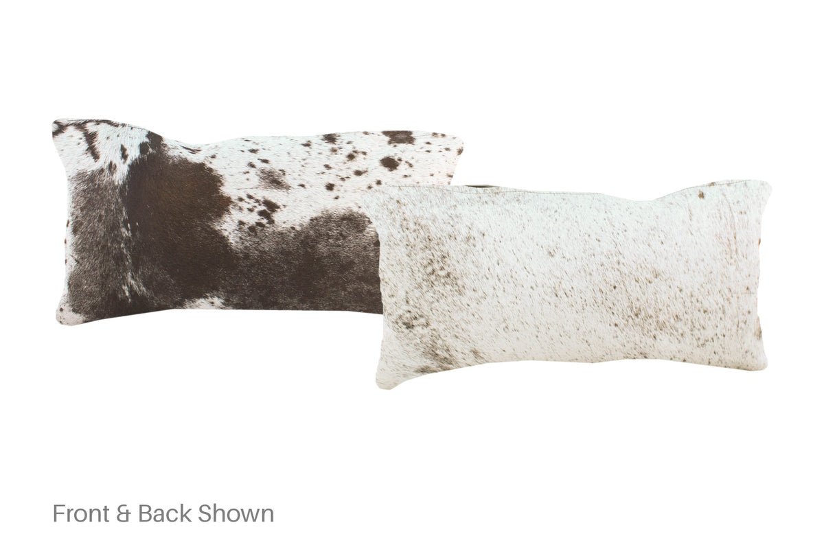 Salt and Pepper Black Cowhide Pillow #A51501