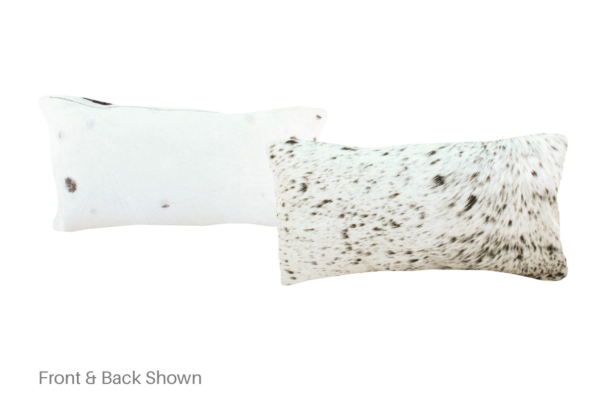 Salt and Pepper Black Cowhide Pillow #A51509