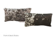 Salt and Pepper Black Cowhide Pillow 12x22 #A51530 by Hudson Hides