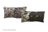 Salt and Pepper Black Cowhide Pillow 12x22 #A51530 by Hudson Hides
