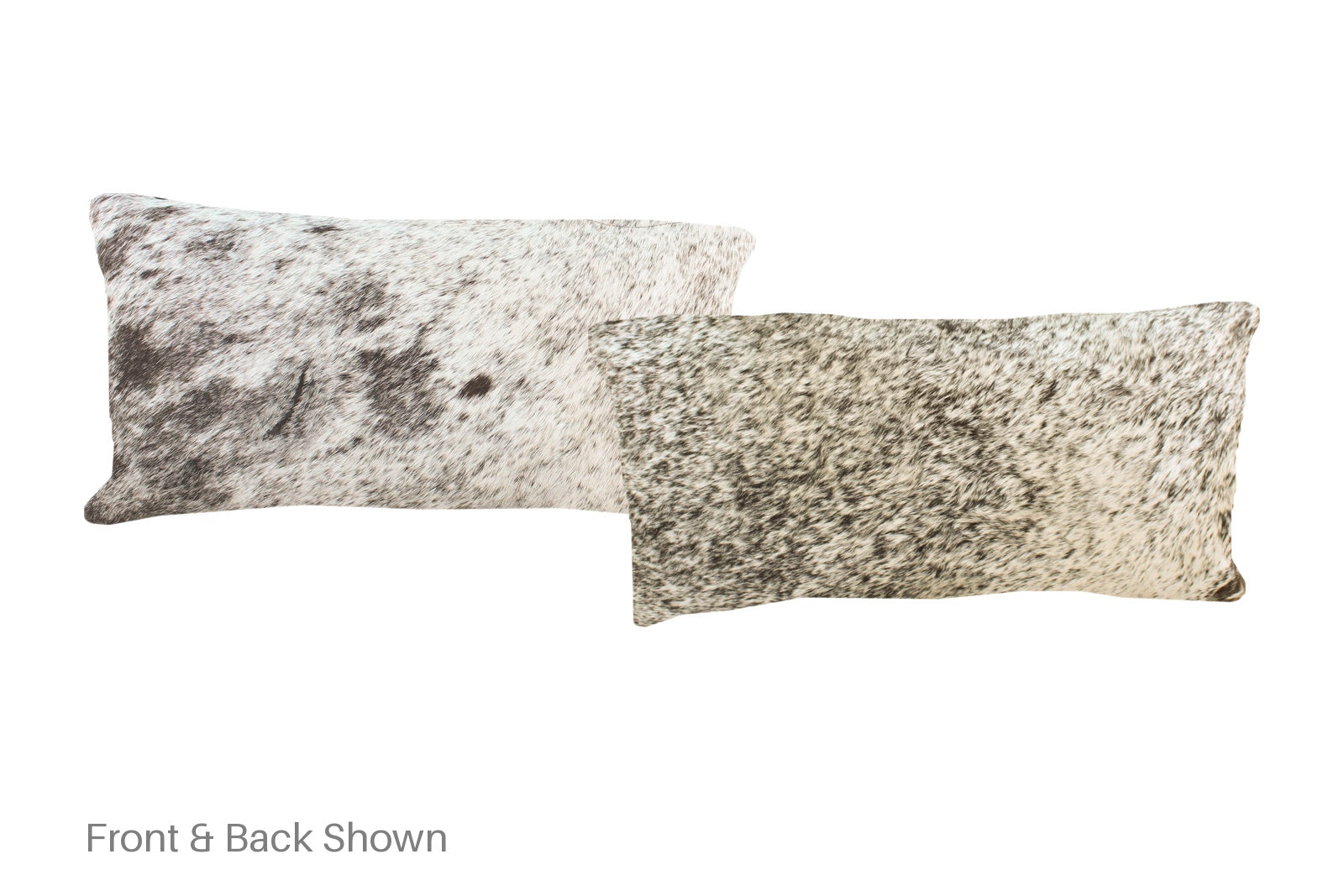 Salt and Pepper Black Cowhide Pillow #A51532