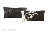 Black and White Cowhide Pillow 12x22 #A51538 by Hudson Hides
