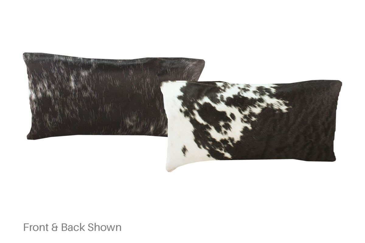 Black and White Cowhide Pillow #A51538