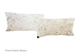 Salt and Pepper Black Cowhide Pillow 12x22 #A51539 by Hudson Hides