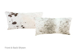 Salt and Pepper Black Cowhide Pillow 12x22 #A51541 by Hudson Hides