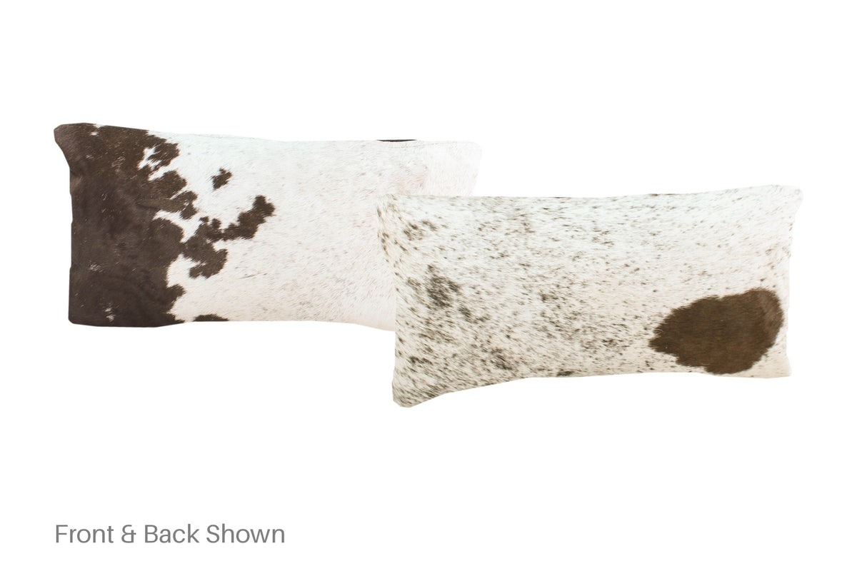 Salt and Pepper Brown Cowhide Pillow #A51543