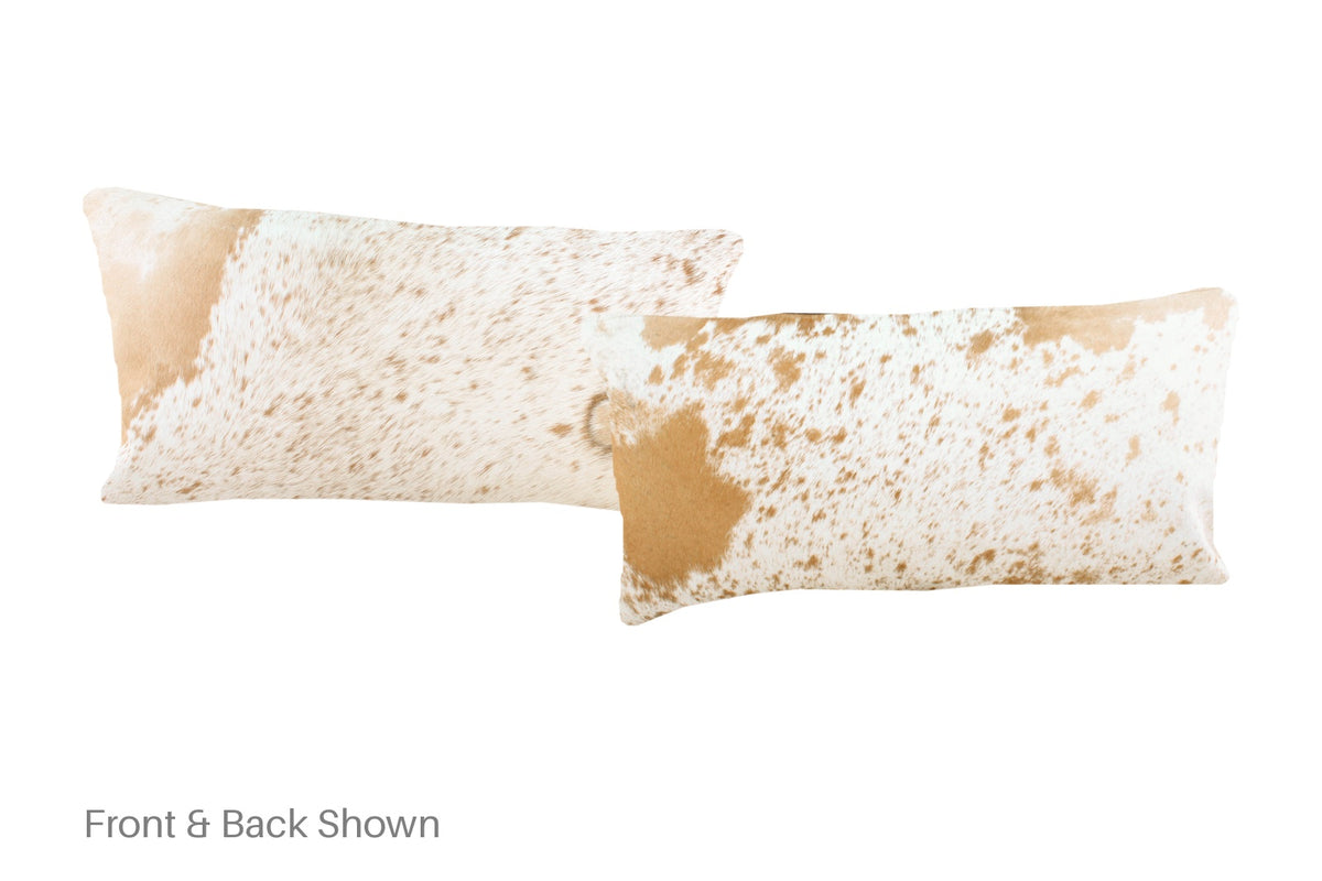 Salt and Pepper Brown Cowhide Pillow #A51556