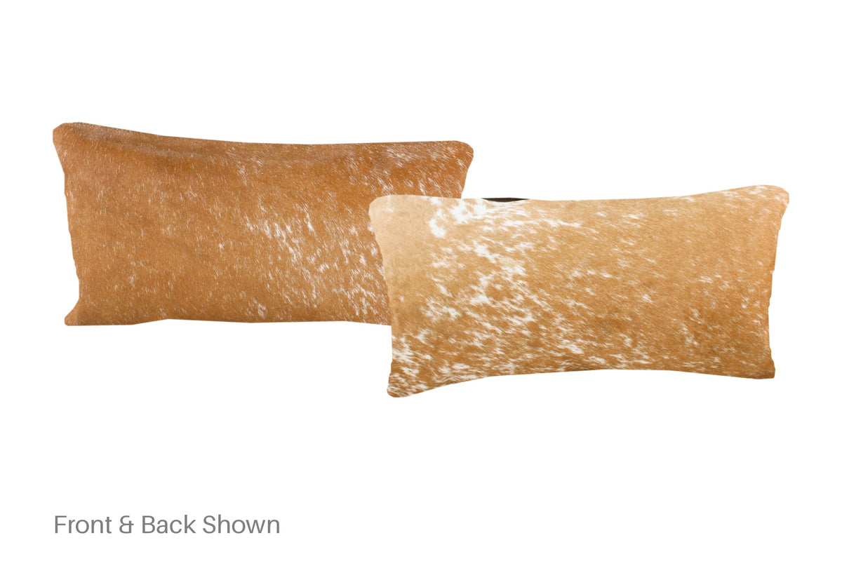 Salt and Pepper Brown Cowhide Pillow #A51558