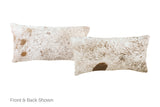 Salt and Pepper Brown Cowhide Pillow 12x22 #A51560 by Hudson Hides