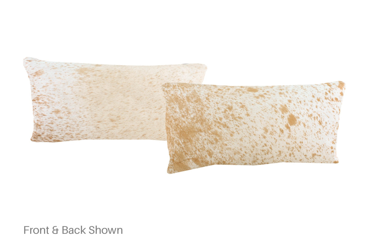 Salt and Pepper Brown Cowhide Pillow #A51563