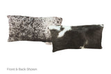 Black and White Cowhide Pillow 12x22 #A51568 by Hudson Hides