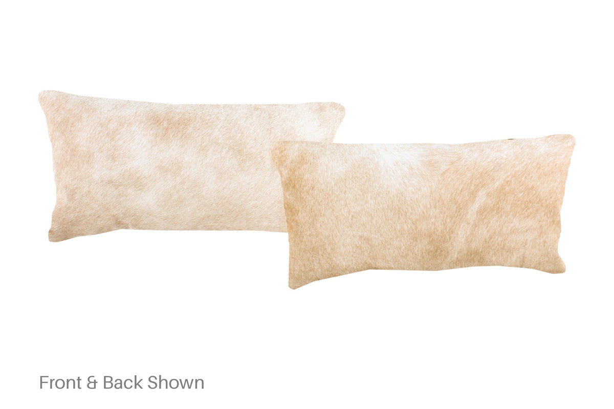 Beige Cowhide Pillow #A51570