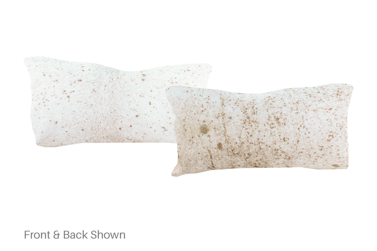 Salt and Pepper Brown Cowhide Pillow #A51572