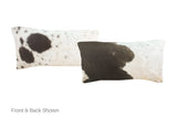Black and White Cowhide Pillow 12x22 #A51573 by Hudson Hides