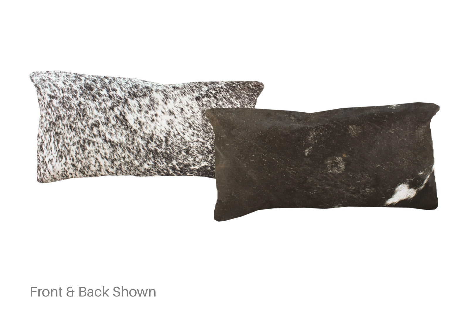 Salt and Pepper Black Cowhide Pillow #A51575