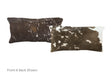 Salt and Pepper Black Cowhide Pillow 12x22 #A51578 by Hudson Hides