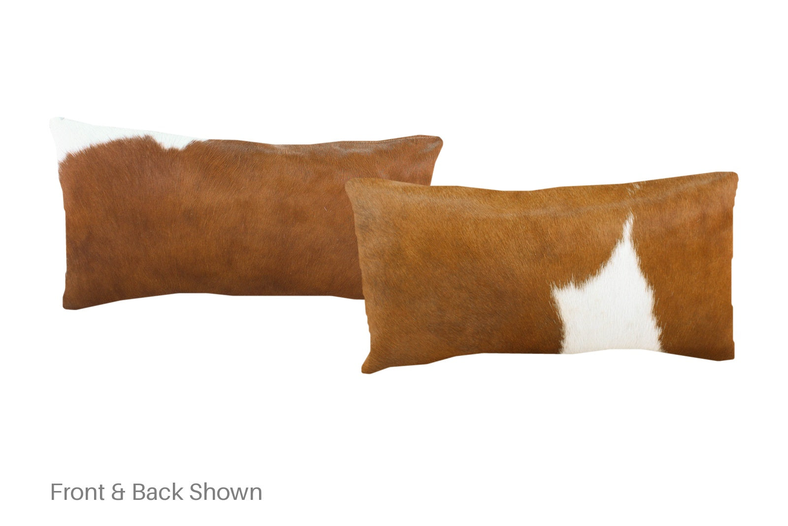 Brown and White Cowhide Pillow #A51579