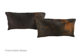 Dark Brindle Cowhide Pillow 12x22 #A51582 by Hudson Hides