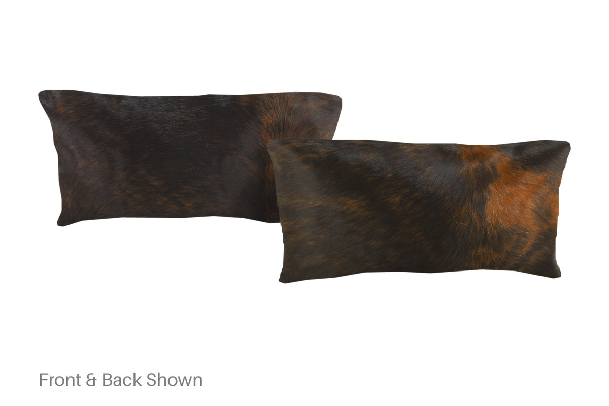 Dark Brindle Cowhide Pillow #A51582