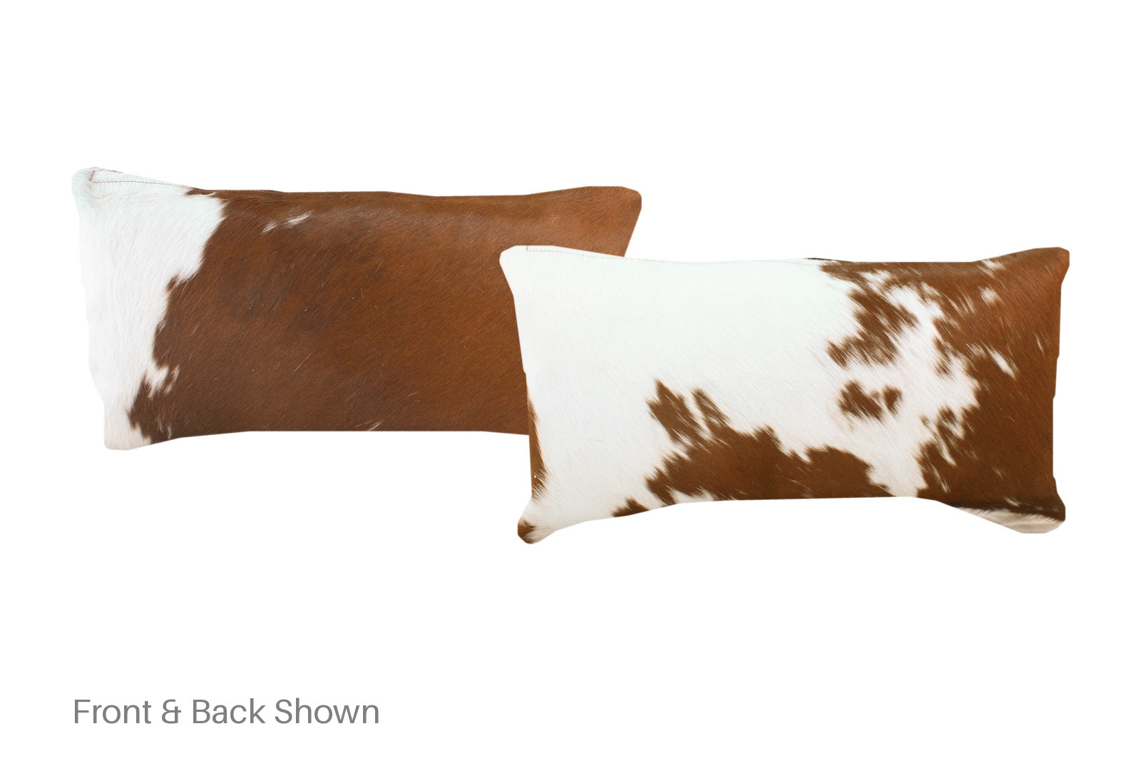 Brown and White Cowhide Pillow #A51587