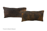 Dark Brindle Cowhide Pillow 12x22 #A51588 by Hudson Hides