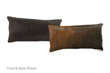 Dark Brindle Cowhide Pillow 12x22 #A51598 by Hudson Hides